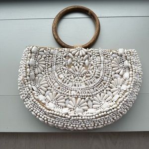 Zara Natural Beaded Bag